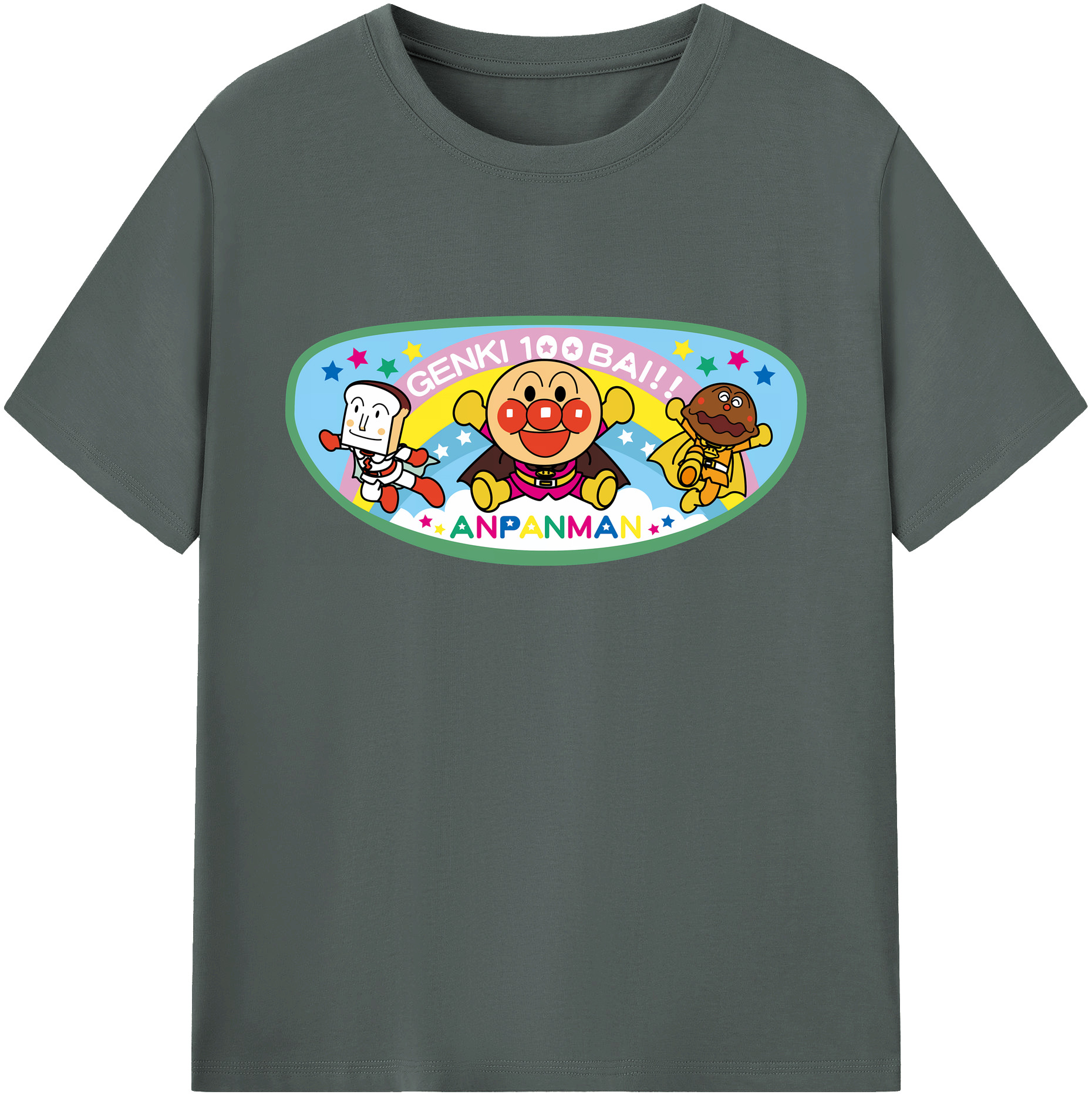 （画像用） アンパンマン Anpanman 綿100％ メンズ半袖Tシャツ｜肌触りやわらか＆通気性